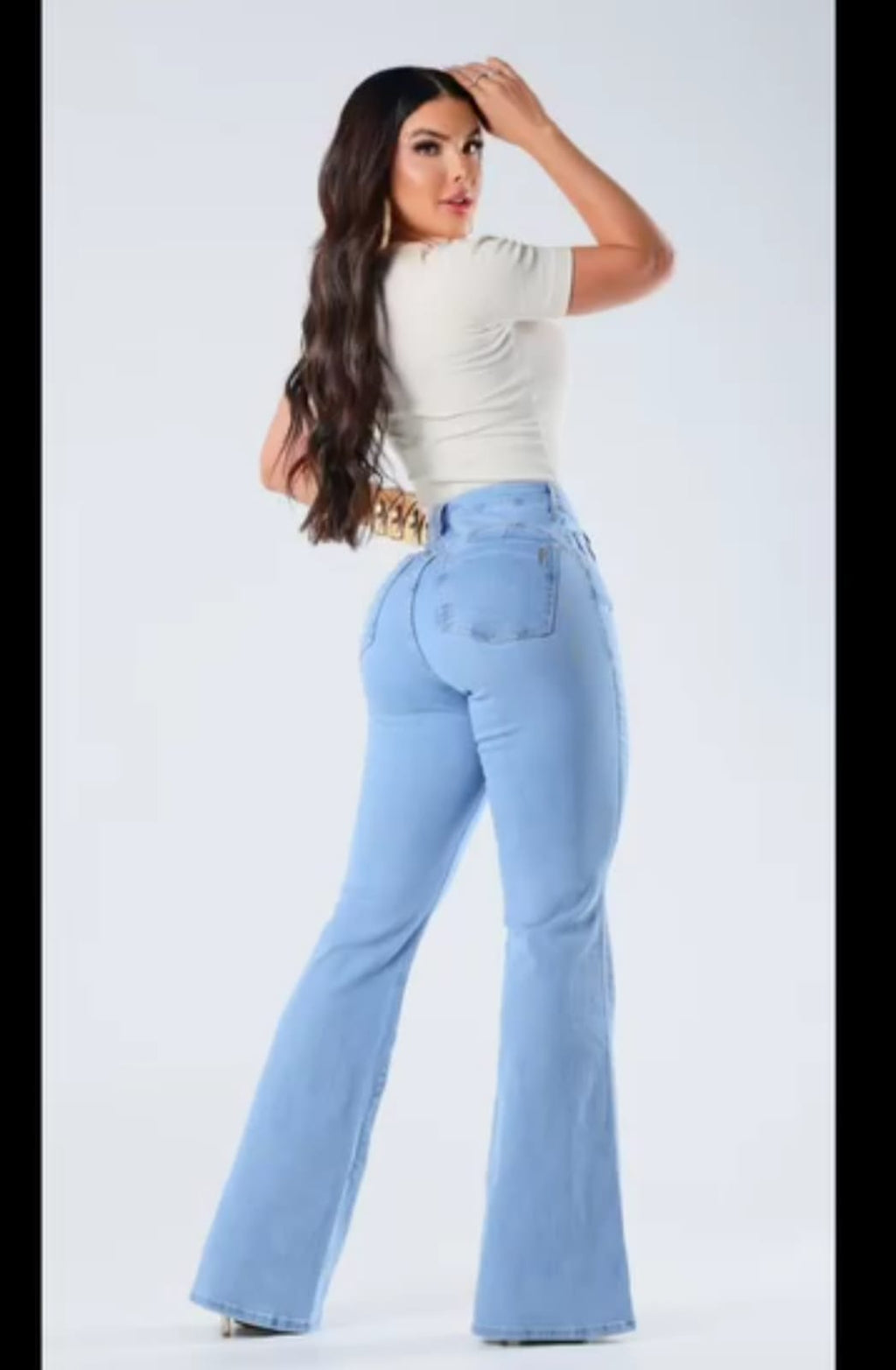 Calça Miller Flare com lycra