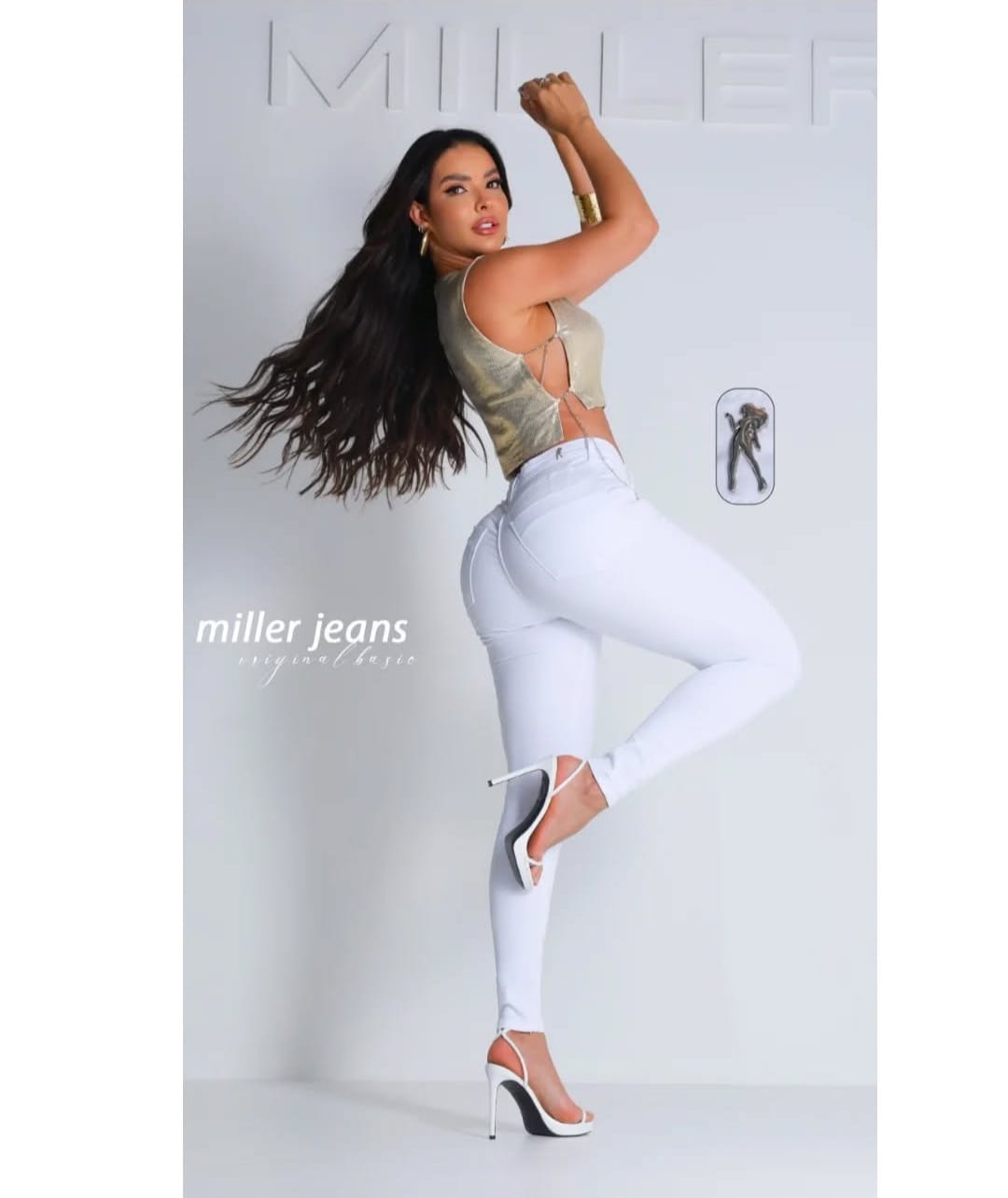 Calça Skinny Miller Branca com lycra