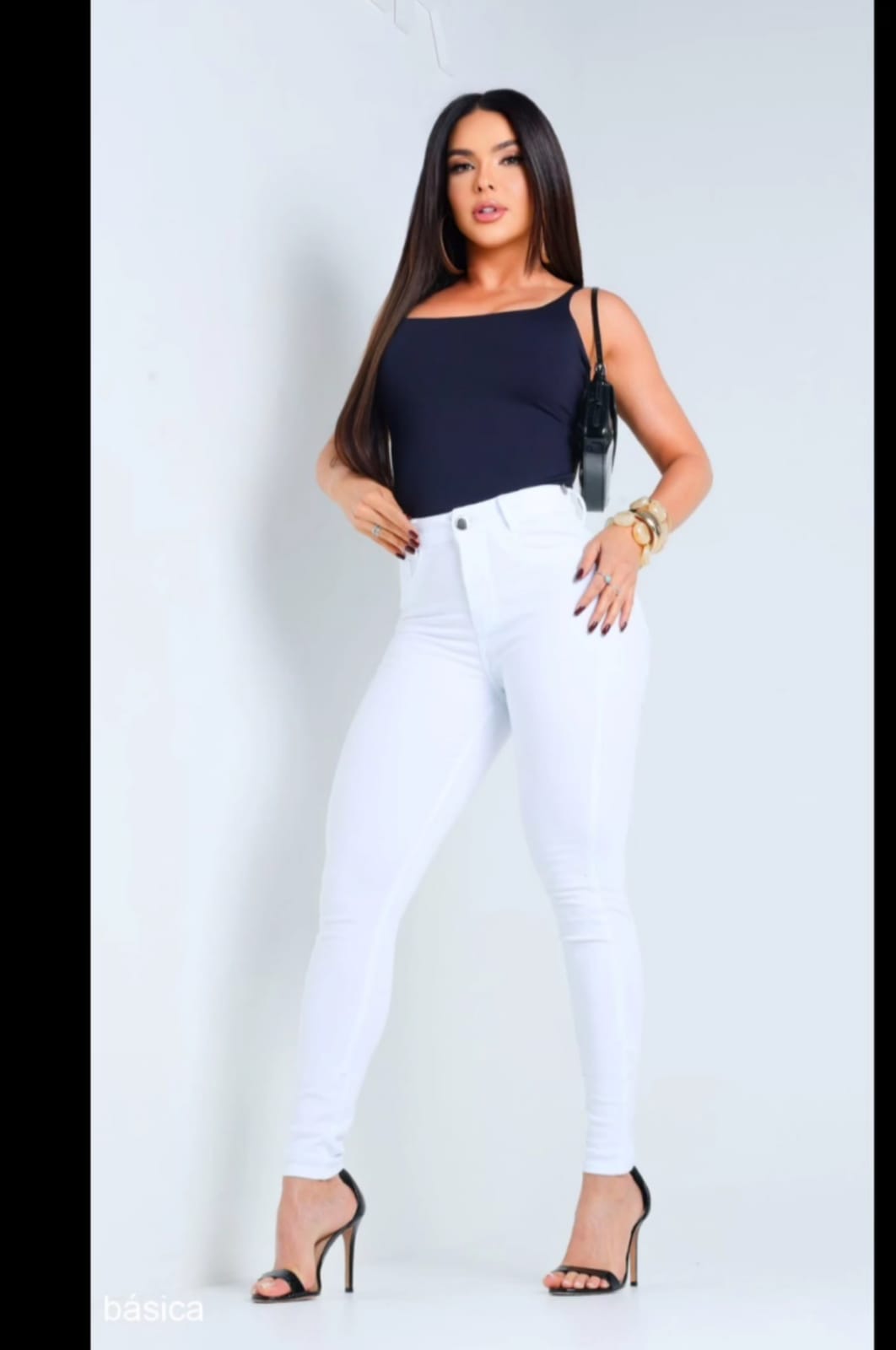 Calça Skinny Miller Branca com lycra