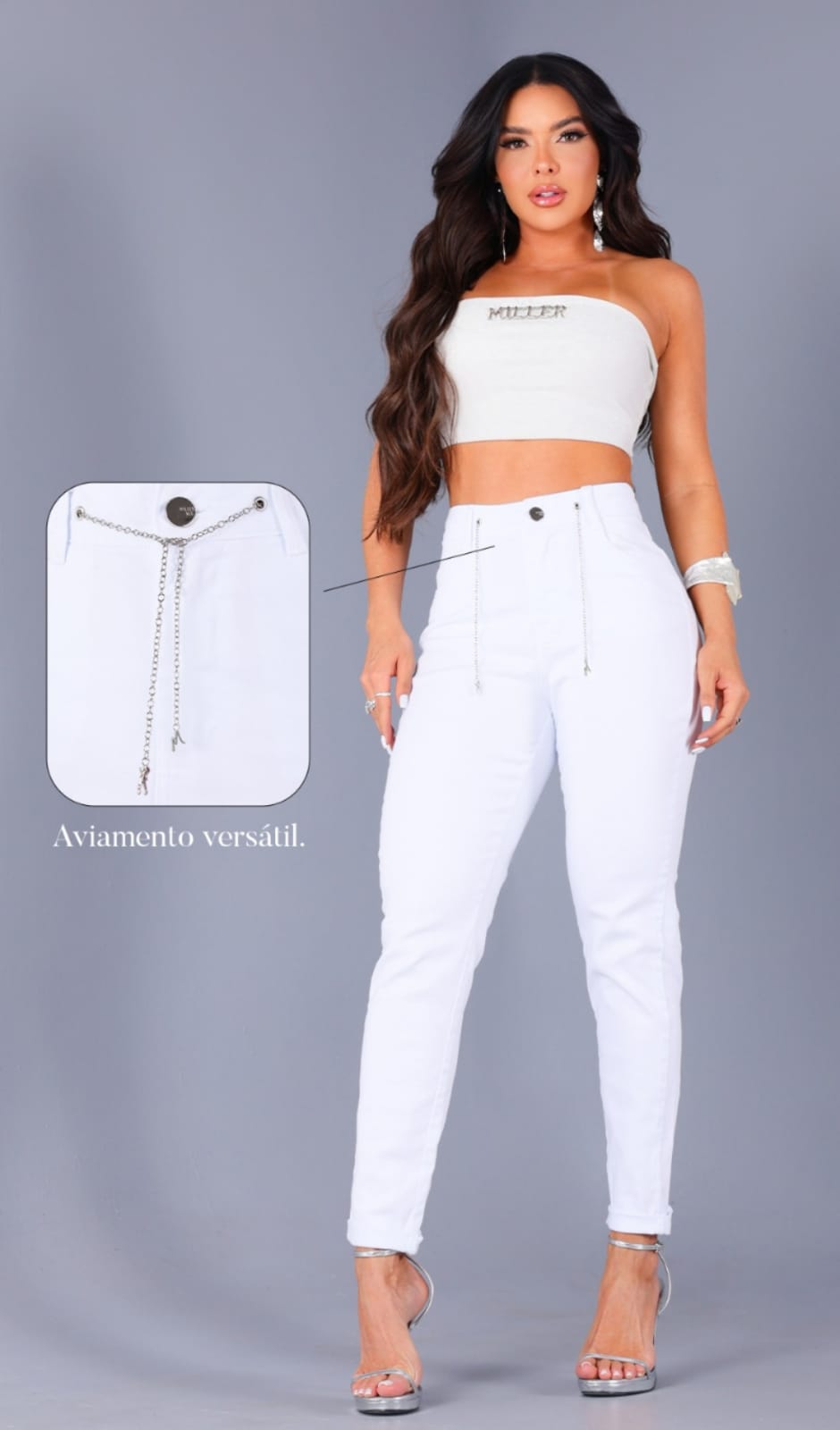 Calça Miller Branca sem lycra