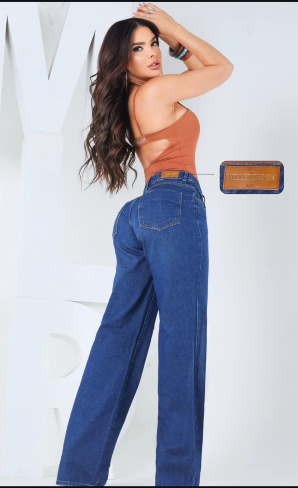 Calça Wide Leg sem laicra Miller