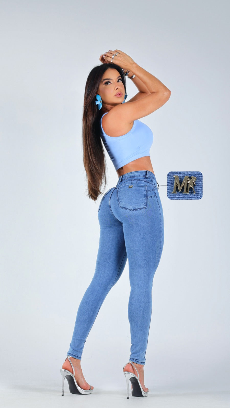 Calça esquiny com laicra Miller - Cor média