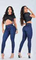 Calça esquiny com laicra Miller - Azul Escuro