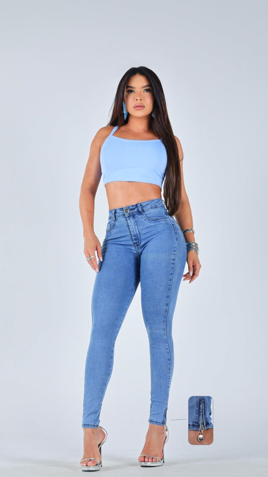 Calça esquiny com laicra Miller - Cor média