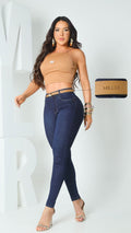 Calça esquiny Miller com laicra e cinto