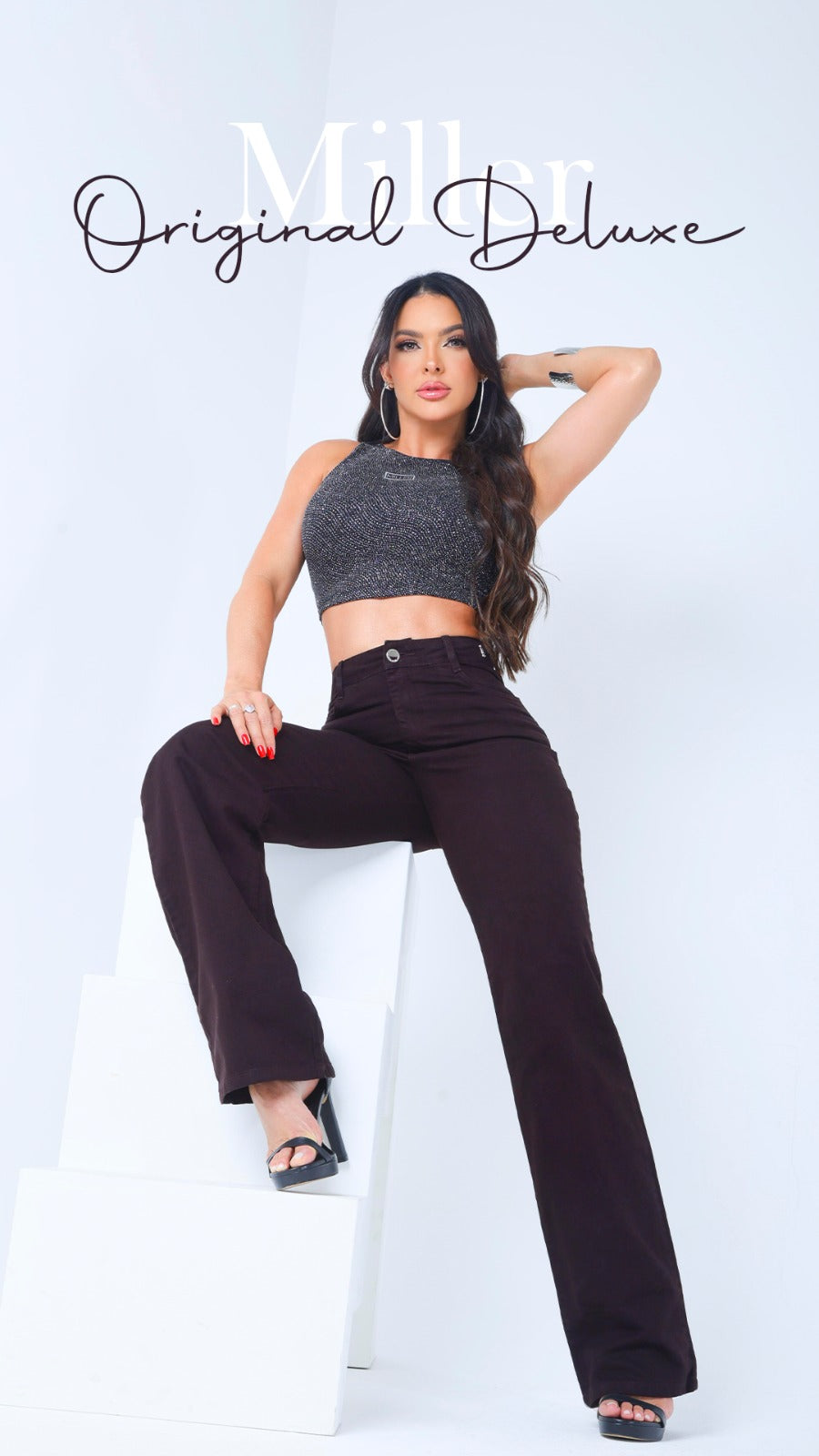 Calça Wide Leg Miller sem lycra