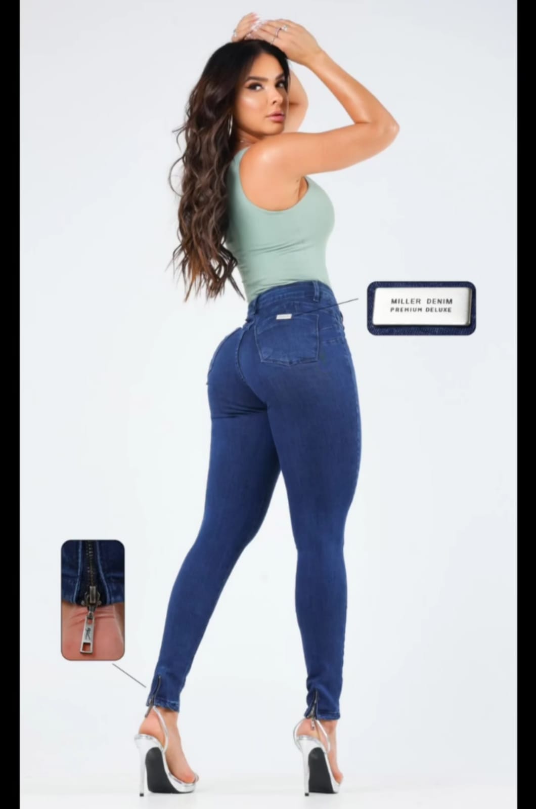 Calça Skinny Miller Azul Escuro com lycra