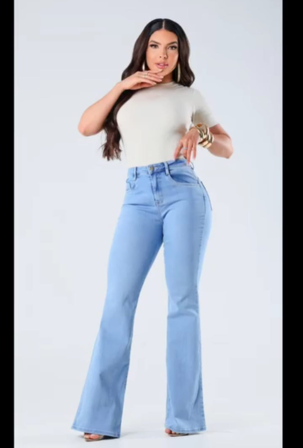 Calça Miller Flare com lycra